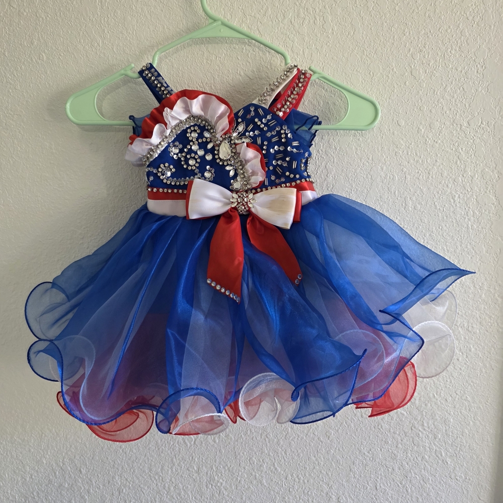 Patriotic - Red, White And Blue Pageant Dress